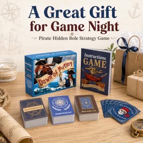 A & B GAMES Dawn of Mutiny Social Deduction Card Game with Hidden Roles