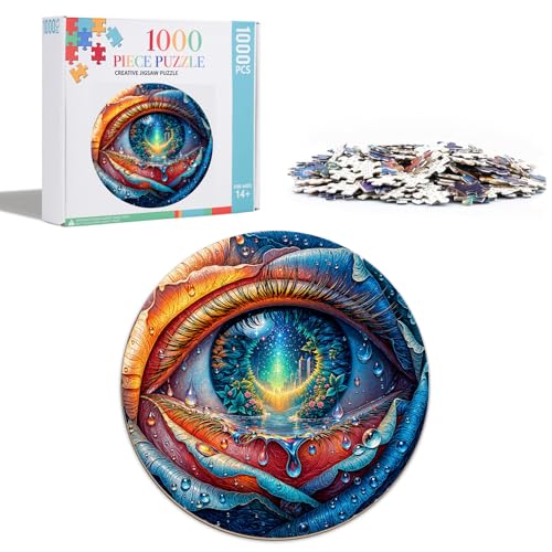 Puzzles for Adults 1000 Pieces, Abstract Rose Eye Jigsaw Puzzles 1000 Pieces for Adults, Puzzles with Letters On Back, Challenging Family Game, 26.5 x 26.5in - color: Abstract Rose Eye