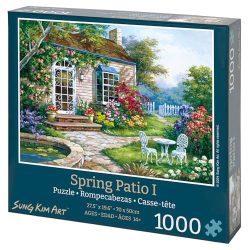 Jigsaw Puzzle 1000 Piece for Adults (Spring Patio I) - color: Spring Patio I