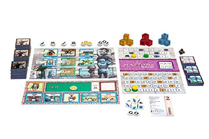 Stronghold Games Nations The Dice Game, Strategy Game, for 1-4 Players | ages 14+, For 1 to 4 players ages 14 and up, Play time is 10 to 15 minutes per player, Roll dice and build your civilization