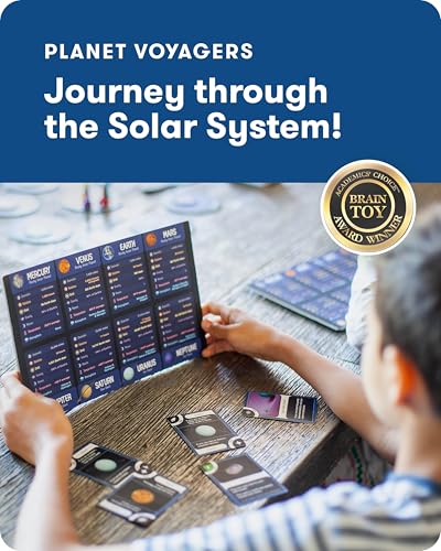 SimplyFun Planet Voyagers - Astronomy Children’s Game - Helps Teach Reading & Science Skills - 3rd to 5th Grade Level - 2-5 Players, for Ages 8 & Up - style: Planet Voyagers