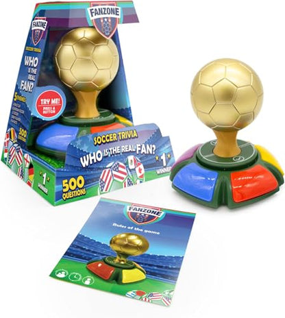 Ultra Pro Fanzone Soccer Trivia Game - Who is The Real Fan? Soccer Ball Games | for Passionate Soccer Fans | Soccer Toys with Virtual Game Master, 2-5 Players | Soccer Lovers