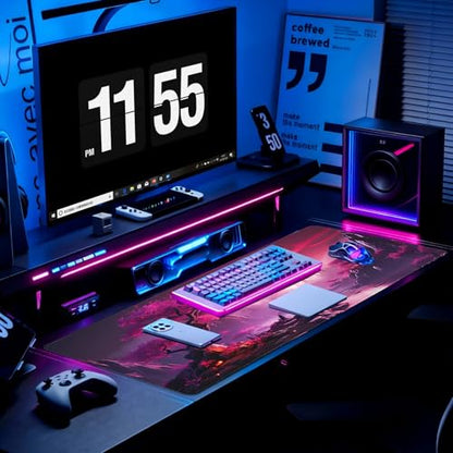 Gaming Mouse Pad, Desk Mat for Keyboard and Mouse, Large Mouse Pad for Desk, Computer Mousepad - color: Full Moon 3