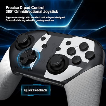 Dritrip Wireless Pro Controller Compatible with Switch/Switch Lite/Switch OLED, Switch Remote Gamepad with Joystick, Double Vibration, Wake-up and Motion Control