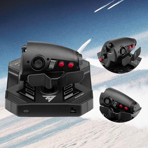Thrustmaster Sol-R6 Space Flight Throttle, S.M.A.R.T Slide Rails - PC | 14 assignable actions, 3.1-in travel, 4 detent positions, built-in 15-degree rudder, auto re-centering, smooth glide - style: Sol-R6 Throttle