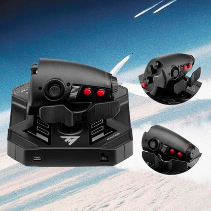 Thrustmaster Sol-R6 Space Flight Throttle, S.M.A.R.T Slide Rails - PC | 14 assignable actions, 3.1-in travel, 4 detent positions, built-in 15-degree rudder, auto re-centering, smooth glide - style: Sol-R6 Throttle