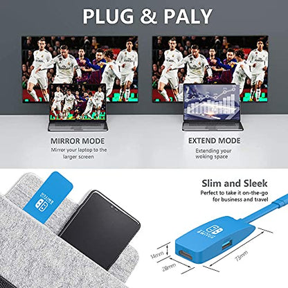 Gopala 4K@60Hz Switch Dock - Portable Docking Station for Nintendo Switch/OLED MacBook Pro Air Samsung DEX - Blue - color: Sky Blue