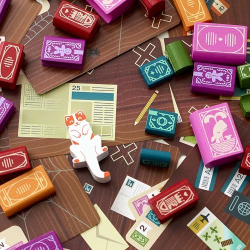 Alley Cat Games Bookshelf, Ages 8+, 2-4 Players | Cooperative Stacking Game, Skill & Balance Card and Book Tower Game in Travel Tin, Cooperative Tabletop Challenge