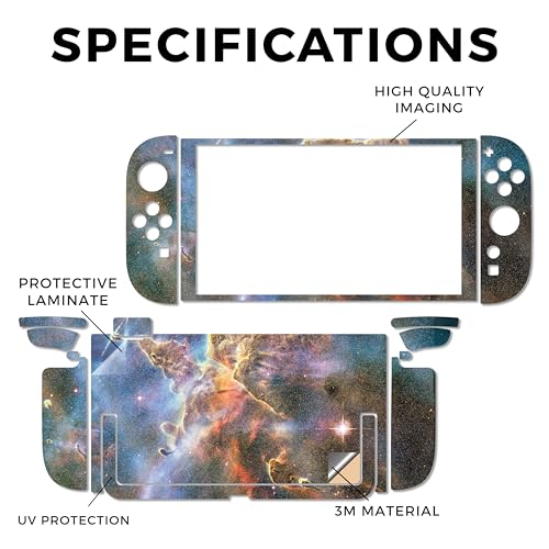 Glossy Glitter Gaming Skin Compatible with Nintendo Switch 2 Console Only - Golden Nebula - Premium 3M Vinyl Protective Wrap Decal Cover - Easy to Apply | Crafted in The USA by MightySkins - color: Golden Nebula, size: Switch 2 Console Skin Only, style: G