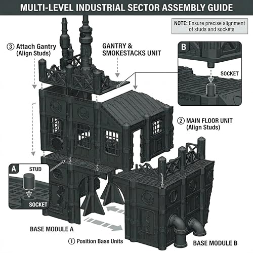 Industrial Ruins Set 1: Mars Factory Wargaming Terrain Series