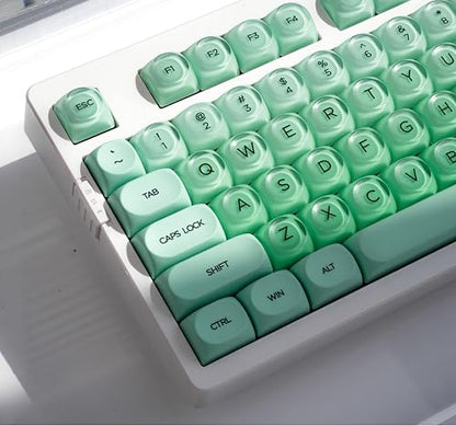 ZORNHER ZH980 Foundation Mechanical Keyboard,95% Green Creamy Keyboard with Number Pad,Girly Gaming Keyboard Full Size,Cute Jelly MOA Round Translucent Clear Keycaps,Creamy Sounding Linear Switches - color: Green Foundation, size: Creamy Switch