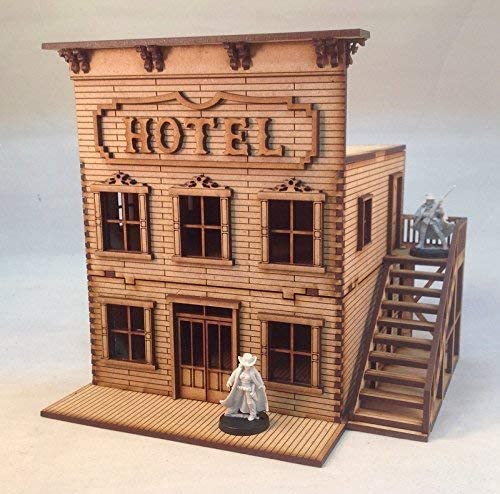 Hotel Brothel Western Building MDF Kit 28mm Terrain Scenery Old West