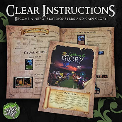 Goblins & Glory Strategy Board Game – Fantasy Deck Building Adventure with Heroes, Monsters & Quests – Fun Card Game for Adults & Teens, Ages 14+, 3–5 Players, 30+ Minute Gameplay