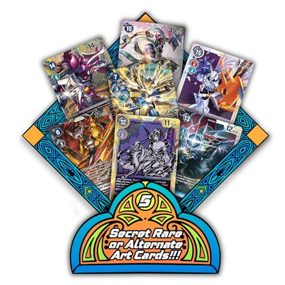 Digimon Ultra Rare Starter Bundle | 100+ Authentic Cards | 99x C/UC | 15x Random Foils | 5 SR/ALT | TCG Elements Deck Box