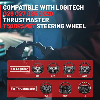 USB Simulator Shifter Compatible with Logitech G29 /G27 /G25 /G920 T300RS/GT Steering Wheel , Applicable for ATS ETS Dust WRC Sim Racing Games H Shifter with Carbon Fiber Grip - 6+R White(PC System) - size: HB-1014-6R-W