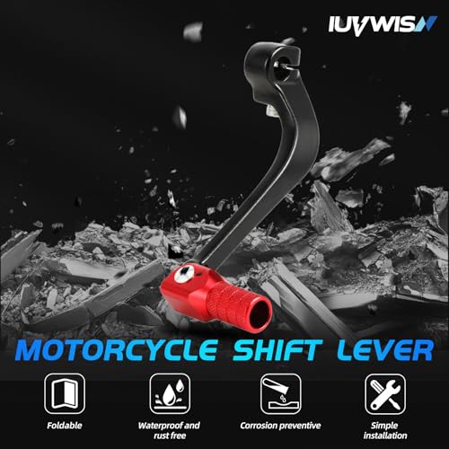 Motorcycle Folding Gear Shifter Shift Lever CNC for Grom MSX 125 2013-2024 Grom Clone Boom Vader 125 BD125 SR6 Red - color: Red