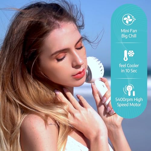 Formano Cold Air Portable Cooling AC Handheld Fans – The GENUINE Rechargeable Portable Ice Cooling Refrigerating Pad Handheld Cooling Fan That Blows Cold Air