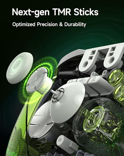 EasySMX D10 PC Controller - Elite Wireless Bluetooth Gamepad with TMR Joystick, Dual-Mode Triggers & Full Mechanical Buttons, 1000Hz Polling Rate, RGB Bakclit for PC/Switch/Switch 2/ Android/iOS - color: Green