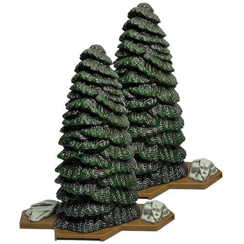 Renegade Game Studios HeroScape Forests of Valhalla - 6 Evergreen Trees | Hex-Based Terrain Expansion for Strategy Miniatures, Strategic Foliage Scenery, Tactical Ambush & Line of Sight Blocking