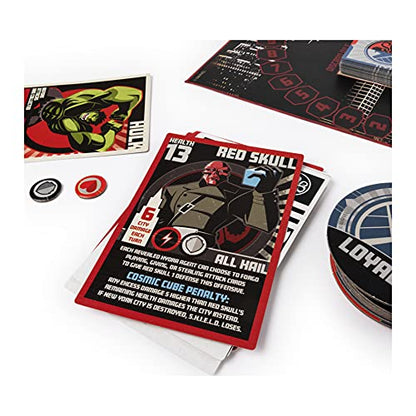 Marvel, Hail Hydra Superhero Board Game Black Panther Hulk Captain America Red Skull Black Widow Spiderman, for Adults and Teens Ages 14 and up