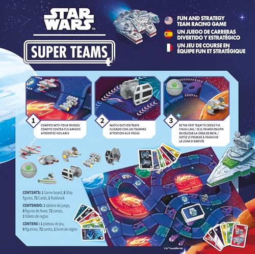Star Wars Super Teams Board Game - Fast-Paced Strategy Race Through The Galaxy, Fun for Families, Kids & Adults, Ages 7+, 2-4 Players, 30 Minute Playtime, Made by Zygomatic