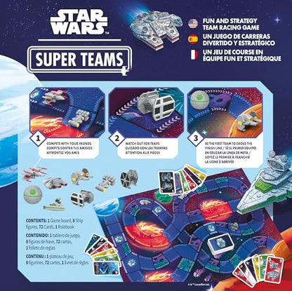 Star Wars Super Teams Board Game - Fast-Paced Strategy Race Through The Galaxy, Fun for Families, Kids & Adults, Ages 7+, 2-4 Players, 30 Minute Playtime, Made by Zygomatic