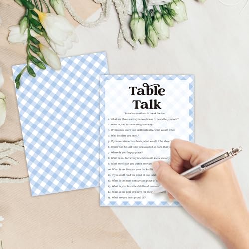 30 Pcs Party Icebreaker Games Set,"Table Talk", Suitable for Wedding, Birthday Party, Group Gatherings,Deepen Friendships with Friends,Colleagues,Family or Guests,Break the Ice -A03 - color: PB A03