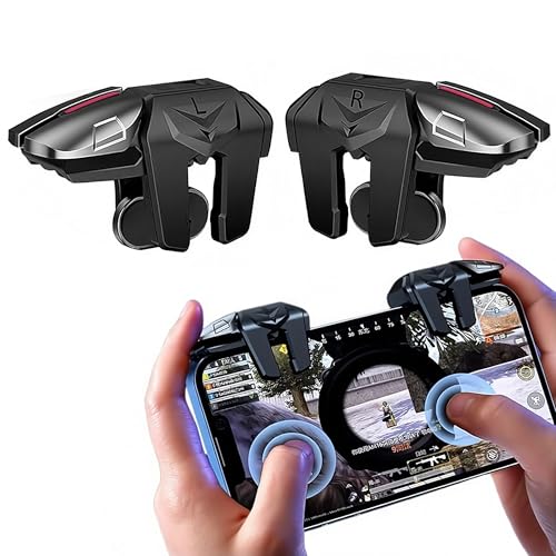 13 in 1 Mobile Game Controller Combo – 4 Responsive Shooting Triggers with Phone Grip for PUBG, COD, Knives Out & Battle Royale Games