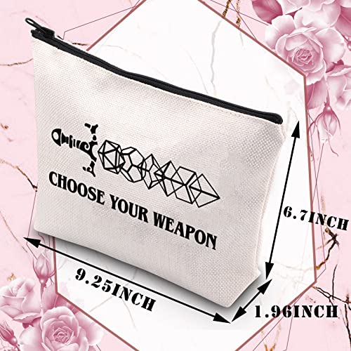 BDPWSS Choose Your Weapon Gamer Makeup Bag Dragons D20 RPG Gaming Gift Dragons Tabletop Role Playing Gamer Gift (Choose your dice)