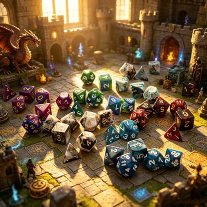 DND Dice Set, 6Pack 7 Die Polyhedral D&D Dice Sets with D20 D12 D10 D% D8 D6 D4 Compatible with Dungeons and Dragons Role Playing Games RPG MTG Table Games (42 Pieces) - color: 6 Colors With Red Black