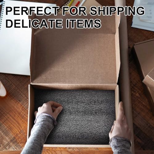 Frienda 4 Pcs 12" x 8" x 1.5" Polyethylene Foam Sheet Thick Black Packing Foam Padding Customizable PE Board Cushion Inserts for Cases Craft Shipping Moving DIY Projects Toolbox Storage - size: 12 x 8 x 1.5 inches