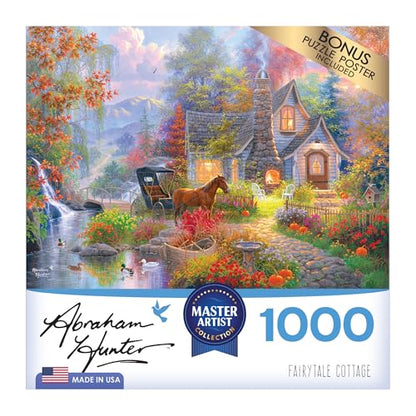 RoseArt - Abraham Hunter - Fairytale Cottage - 1000 Piece Jigsaw Puzzle for Adults - style: Fairytale Cottage