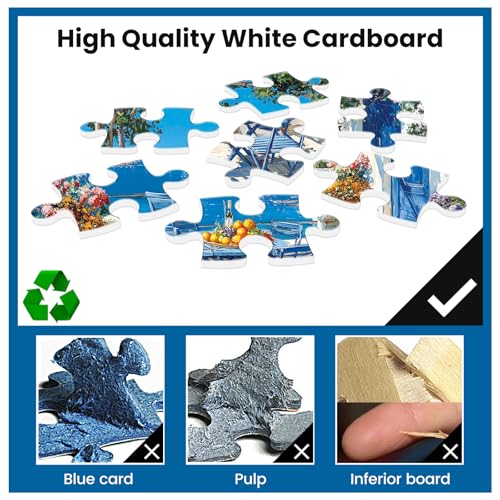 500 Piece Puzzles for Adults,Jigsaw Puzzles 500 Pieces Beach Puzzles | Beautiful Yard Puzzle Flower Puzzle Games for Adults Senior Recycled Cardboard Family Activity Game Nights Gift Toy - style: Beach Yard