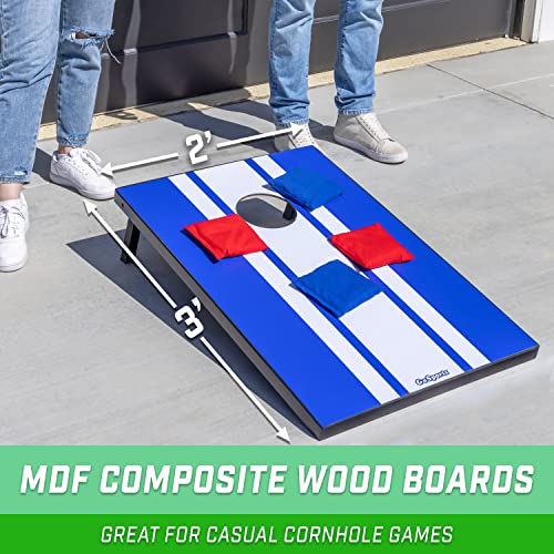 GoSports Portable Cornhole Sets, 8 Styles – Choose 4 x 2 ft or 3 x 2 ft - Boards Include 8 Bean Bags, Travel Case, and Game Rules - style: 3 x 2 ft Classic
