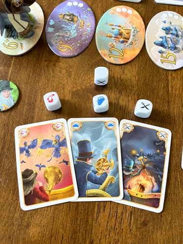 Blam! Celestia | Push-Your-Luck Adventure & Strategy Board Game | Fly The Airship, Brave Perils & Collect Treasures | Award Winning Family Games for Kids and Adults | 1-6 Players | Ages 8+ | 30 Min