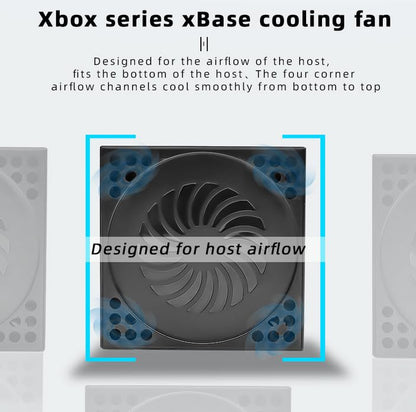 Cooling Fan for Xbox Series X，Desktop Cooling Stand Built-in 2 Turbo Fans with Adjustable air Speed 3 USB Ports USB-C Cable Included