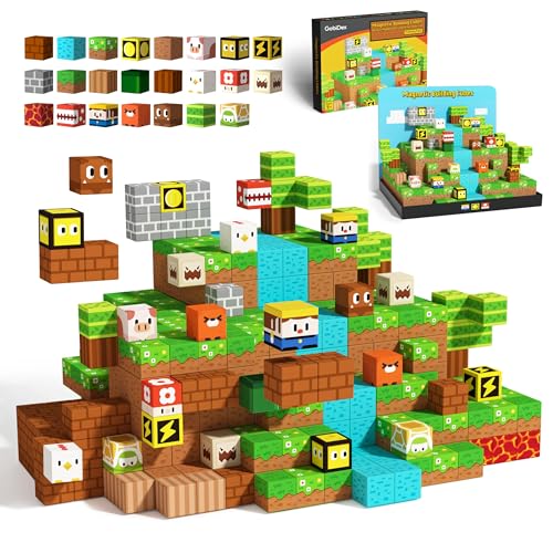GobiDex Magnetic Blocks Kids Building Toys for Boys Girls 3+, Game-Based Build MagWonder with Magnet Construction Toys, Upgraded STEM Sensory Gift for Birthday (1 inch)