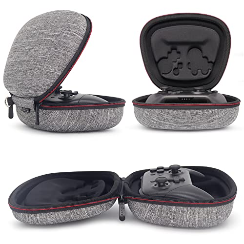 sisma Carry Case Compatible with Nintendo Switch & Switch 2 Pro Controller (2025), Hard Shell Travel Protective Case Portable Carrying Bag -Grey 1680d - color: Grey 1680d