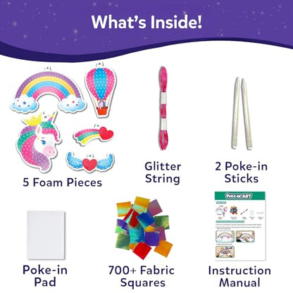 Skillmatics Poke-in Art – Magical Unicorn Dream Decor, DIY Wood Craft Kit | 5 Foam Pieces, Mess-Free Fun for Kids, Screen-Free Activity, Gifts for Ages 4, 5, 6, 7, 8, 9 - style: 4. Unicorn Dream Décor