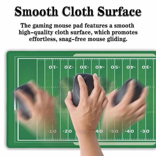 Green Desk Pads, Large Non-Slip Mousepads, Gaming Desk Pad - 35.4 X 15.7 inch for Work, Game, Home - American Football Field - color: Football Field Form