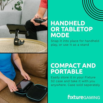 Fixture S2 Gaming Console Monitor and Controller Mount Compatible with Nintendo Switch OLED and Pro Controller, Adjustable Video Game Holder Stand Clip - size: S2 - For Switch OLED (2021)