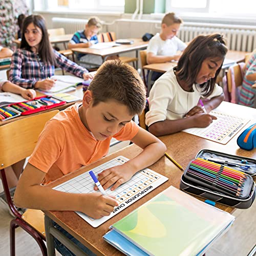 SCRIBBLEDO Dry Erase Multiplication Chart Whiteboard 9" x 12" Multiplication Table Double Sided Times Table Math Manipulatives White Board for Kids Students Classroom and Home Mini Lapboard Game - style: 1 Board