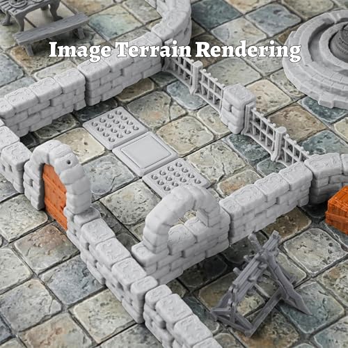 AUSPDICE Dungeon Traps and Props, 27-Piece 28mm DND Terrain for TTRPGs | Traps and Prison Fences for RPGs, Wargaming, Christmas and Halloween Gifts, FF204-Expansion Pack 2 - color: Expansion Pack 2