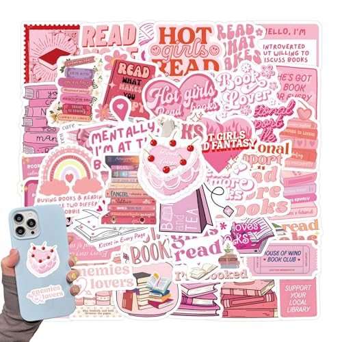120 Book Stickers for Kin-dle, Kind-le Stickers, Book Stickers for Kind-le Adult, smutty Book Stickers, Reading Decals Scrapbook Bookish Decal, Reading Stickers Book Lover Stickers - size: Pink Bookish 120pcs