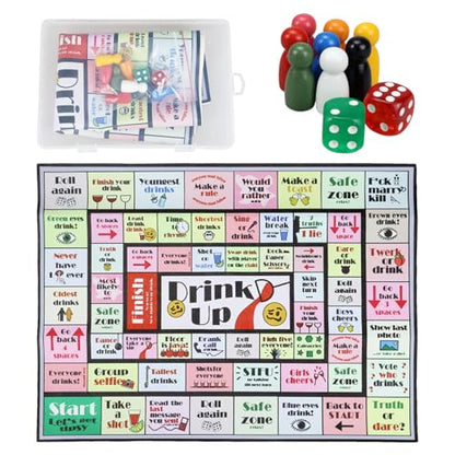Adult Drinking Board Game, Interactive Party Game for Game Night, Birthday, Family Play Or Multiple Occasions, Aged 21 and Above, with 2-8 Players