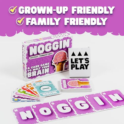 Noggin Party Game - Hilarious Fast-Thinking Word Game, Challenging and Addictive Strategy Card Game for Kids & Adults, Ages 10+, 3+ Players, 10 Minute Playtime, Made by Format Games
