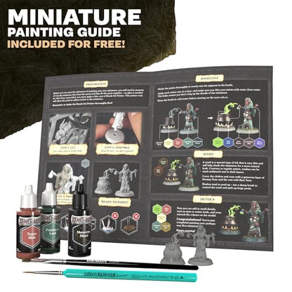 The Army Painter GameMaster: Wilderness Adventures Paint Set Combo, 15 x 18 mL Warpaints Fanatic Acrylic Paints, incl. a Brush-On Primer, 1 Miniature & 2 Brushes - for Warhammer & D&D - color: Wildernes Adventures Paint Set