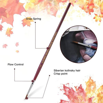 Kolinsky Sable Miniature Paint Brushes - Golden Maple Professional Ultra Fine Point Brush for Miniature, Model Painting & Watercolor Details - Size 3/0 4/0 5/0 - size: 3/0 4/0 5/0 Ultra Fine Point