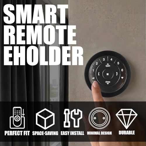 Surface Mount Bracket Station Wall Mount Holder for Hunter Douglas PowerView Remote Control Generation 2 Bracket Station Only (Black) - color: Black