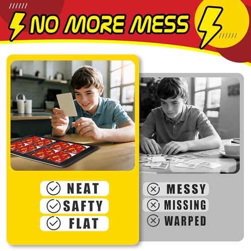 Trading Card Binder 4 Pocket,400 Pocket Card Collection Binder with 50 Removable Sleeves,PU Waterproof Top Card Book,3-Ring Zipper Collectible Trading Card Album for MTG/TCG/Card Holder Gift（Red） - color: Red, size: Small